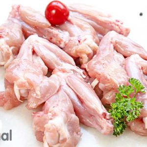 Raw chicken wings with spices