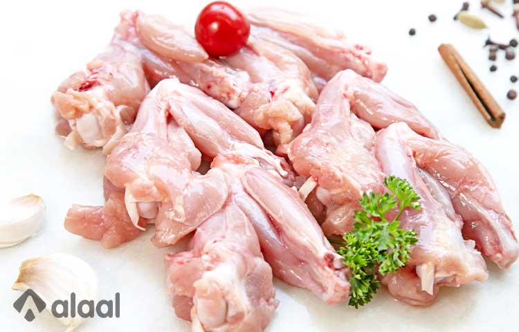 Raw chicken wings with spices